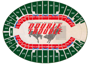 PRCA Xtreme Bulls Stadium Map